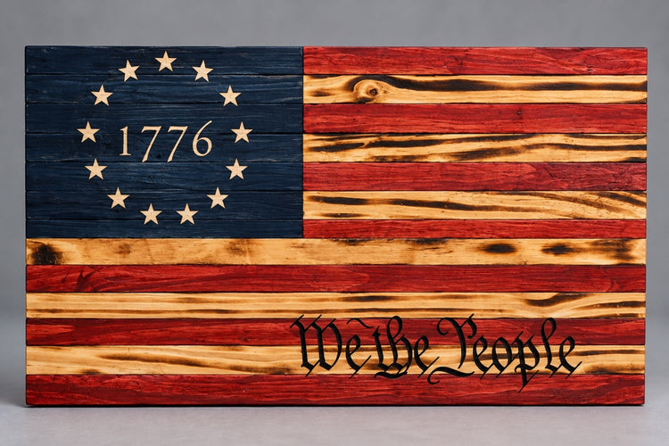 Flat Stained 250th Anniversary Betsy Ross Flag — We the People